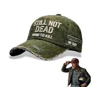 XKrmp Still Not Dead Vintage Distressed Baseball cap - Hard to Kill Embroidered 100% Cotton Dad Hat for Men (B)