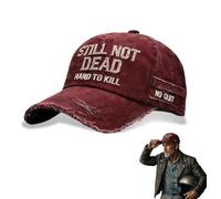 XKrmp Still Not Dead Vintage Distressed Baseball cap - Hard to Kill Embroidered 100% Cotton Dad Hat for Men (C)