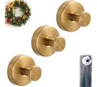 XKrmp Suction Cup Hooks for Door Wreaths, Removable Towel Hooks Hanging 15 Lbs, for Bathrooms, Adhesive-Free Solution for Kitchen, Bedroom, and Glass Surfaces (#2,3Pcs)