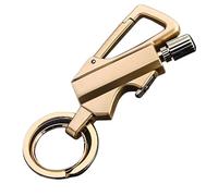 XKrmp Survival Keychain Lighter & Bottle Opener-Waterproof Flint Fire Starter, Reusable Permanent Match for Camping, Hiking, Gifts (#2)