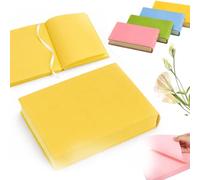 XKrmp Thickened Color Brick Notebook A5-720 Pages Hardcover Journal for No Bleed Writing - Soft PU Leather Diary Planner with Ribbon Bookmark & Pen Holder for School Office, 80GSM (YELLOW)