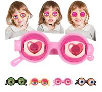 XKrmp Winking Blinking Glasses, Kinetic Crazy Eyes with Adjustable Strap, Funny Prank Prop, Novelty Gag Gifts & Silly Party Favors for Men Women (Pink)