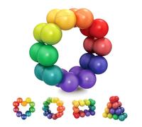 XKSOCT 20pcs Autismo Arcobaleno Fidget Ball Autistico Quiet Cool Desk Giocattoli,Sensory Fidget Giocattoli per Bambini Bambine,Cubi Fidget,Stocking Stuffers Regali per 3-12 Anni di età