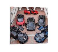 XKUGA Hypercar - Poster su tela, motivo: Agera, Utopia, Huayra, Chiron & LaFerrari, decorazione artistica da parete moderna per camera da letto, 50 x 50 cm