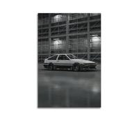 XKUGA JDM Poster con auto sportive AE86 Trueno Racing Drift, poster decorativo da parete su tela, stampa moderna, per camera da letto, per camera da letto, 50 x 75 cm