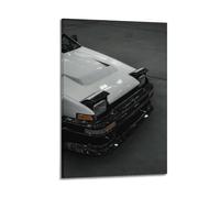 XKUGA JDM Poster con auto sportive AE86 Trueno Racing Drift, poster decorativo da parete su tela, stampa moderna, per camera da letto, per camera da letto, 50 x 75 cm