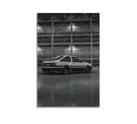 XKUGA JDM Poster con auto sportive AE86 Trueno Racing Drift, poster decorativo da parete su tela, stampa artistica su tela, poster decorativo moderno, per camera da letto, per camera da letto, 40 x 60