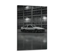 XKUGA JDM - Poster decorativo da parete con auto sportive AE86 Trueno Racing Drift, poster decorativo su tela, stampa moderna, per camera da letto, 30 x 45 cm
