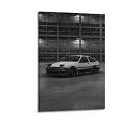 XKUGA JDM - Poster decorativo da parete con auto sportive AE86 Trueno Racing Drift, poster decorativo su tela, stampa moderna, per camera da letto, 30 x 45 cm