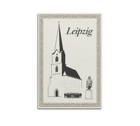 XKUGA Poster a tema vintage con musica e viaggi, Lipsia, Bach, Barocco, classico, stampa artistica su tela, poster decorativo moderno per camera da letto, per camera da letto, 60 x 90 cm