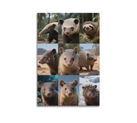 XKUGA Poster con immagine di mammiferi, guida biologica, poster decorativo da parete su tela, poster decorativo per camera da letto, moderno, per camera da letto, 60 x 90 cm