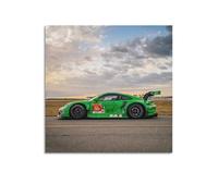 XKUGA Poster da parete su tela, motivo "German Racing 911 RSR - Supercar alla deriva, poster decorativo moderno su tela, poster decorativo per la camera da letto e per la famiglia", 50 x 50 cm