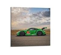 XKUGA Poster da parete su tela, motivo "German Racing 911 RSR - Supercar alla deriva, poster decorativo moderno su tela, poster decorativo per la camera da letto e per la famiglia", 50 x 50 cm