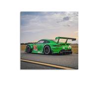 XKUGA Poster da parete su tela, motivo "German Racing 911 RSR - Supercar alla deriva, poster decorativo moderno su tela, poster decorativo per la camera da letto e per la famiglia", 50 x 50 cm