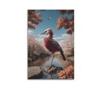 XKUGA Poster decorativo da parete a tema anime/anime, in stile cinese, motivo: dio uccello, stampa artistica su tela, poster decorativo moderno, per camera da letto, 30 x 45 cm