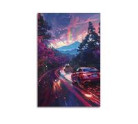 XKUGA Poster decorativo da parete con auto di lusso Italia, Giulia Quadrifoglio con auto sportiva, poster decorativo da parete su tela, poster decorativo moderno per camera da letto, 30 x 45 cm