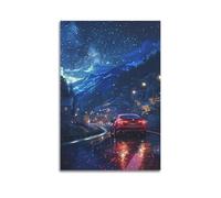 XKUGA Poster decorativo da parete con auto di lusso Italia, Giulia Quadrifoglio, poster decorativo da parete su tela, poster decorativo moderno per camera da letto, per camera da letto, 50 x 75 cm