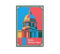 XKUGA Poster decorativo da parete in stile retrò, motivo: Europa, Germania, Berliner Dom, poster decorativo su tela, stampa moderna, per camera da letto, per camera da letto, 50 x 75 cm