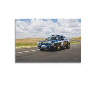 XKUGA Poster decorativo da parete su tela, motivo: auto da rally Wrc, Subaru Impreza, decorazione moderna per camera da letto, 50 x 75 cm