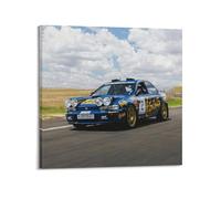 XKUGA Poster decorativo da parete su tela, motivo: auto da rally Wrc, Subaru Impreza, decorazione moderna per camera da letto, 30 x 30 cm