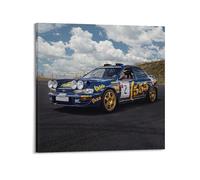 XKUGA Poster decorativo da parete su tela, motivo: auto da rally Wrc Subaru Impreza, decorazione moderna per camera da letto, 60 x 60 cm