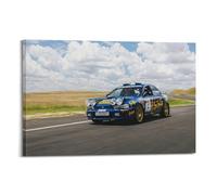 XKUGA Poster decorativo da parete su tela, motivo: auto da rally Wrc, Subaru Impreza, decorazione moderna per camera da letto, 40 x 60 cm