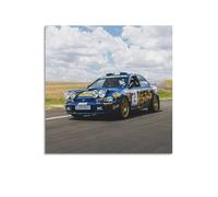 XKUGA Poster decorativo da parete su tela, motivo: auto da rally Wrc Subaru Impreza, decorazione moderna per camera da letto, 60 x 60 cm