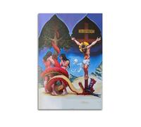 XKUGA Poster decorativo da parete su tela, motivo: Gesù Cristo, con Adamo ed Eva Bibbia, stampa moderna, poster decorativo per la camera da letto, 30 x 45 cm