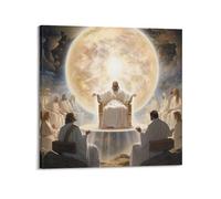 XKUGA Poster decorativo da parete su tela, motivo: Gesù il Redentore Cristianesimo, stampa moderna, per camera da letto, per camera da letto, 50 x 50 cm