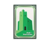 XKUGA Poster di architettura medievale di viaggio, punto di riferimento della città europea, poster decorativo da parete su tela, poster decorativo moderno per camera da letto, per la camera da letto