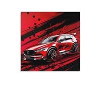 XKUGA Poster di lusso con auto rossa CX-30, con la stazione del Giappone e il carro del Giappone, stampa artistica su tela, poster decorativo moderno per la camera da letto, per la camera da letto, 30