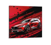 XKUGA Poster di lusso con auto rossa CX-30, con la stazione del Giappone e il carro del Giappone, stampa artistica su tela, poster decorativo moderno per la camera da letto, per la camera da letto, 30