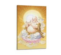 XKUGA Poster religioso Maitreya Buddha sul trono di loto, poster decorativo da parete su tela, stampa artistica moderna, poster decorativo per la camera da letto, per la famiglia (40 x 60 cm)