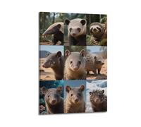 XKUGA Poster su tela con immagine di mammiferi, guida alle specie, poster decorativo da parete, poster decorativo per camera da letto, moderno, per camera da letto, 50 x 75 cm
