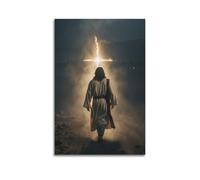 XKUGA Poster su tela, motivo: religione, cristianesimo e Gesù, stampa artistica su tela, poster decorativo moderno, per camera da letto, per camera da letto, 40 x 60 cm