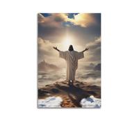 XKUGA Poster su tela, motivo: religione, cristianesimo Gesù, 5 poster, decorazione artistica da parete, poster decorativo moderno, per camera da letto, per famiglia e camera da letto, 40 x 60 cm