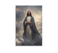 XKUGA Poster su tela, motivo: religione e cristianesimo, stampa artistica su tela, poster decorativo moderno per la camera da letto, per la famiglia e la camera da letto, 50 x 75 cm