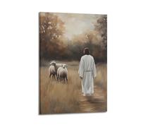 XKUGA Poster su tela, motivo: religione e cristianesimo, stampa artistica su tela, poster decorativo moderno, per camera da letto, per la famiglia e la camera da letto, 30 x 45 cm