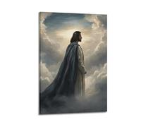 XKUGA Poster su tela, motivo: religione e cristianesimo, stampa artistica su tela, poster decorativo moderno per la camera da letto, per la famiglia e la camera da letto, 60 x 90 cm