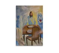 XKUGA Poster su tela, motivo: religione e cristianesimo, stampa artistica su tela, poster decorativo moderno per la camera da letto, per la famiglia e la camera da letto, 60 x 90 cm