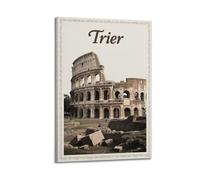 XKUGA Poster su tela, stile europeo, vintage, motivo viaggio con Colosseo e architettura romana, decorazione moderna su tela, poster decorativo per camera da letto, per camera da letto, 40 x 60 cm
