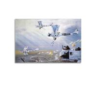 XKUGA Poster vintage della Prima Guerra Mondiale con aereo da combattimento del Kaiser, poster decorativo da parete su tela e stampa artistica moderna per camera da letto, poster decorativo per camera
