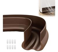 XkuiHF Guarnizione paraspifferi per porte, autoadesivo, antipolvere, insonorizzante, per porta della camera da letto, in silicone (marrone)