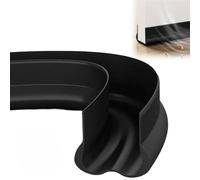 XkuiHF Guarnizione paraspifferi per porte, autoadesivo, antipolvere, insonorizzante, per porta della camera da letto, in silicone, colore nero