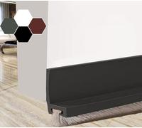 XkuiHF Paraspifferi per Porte, 100cm Guarnizione a Spazzola per Porte, Silicone Guarnizione per Porta per Protezione da Suoni, Freddo（Nero）