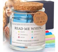 XkuiHF Versetti della Bibbia in un Barattolo, versetti della Bibbia in un barattolo di preghiera di vetro Bottiglia di decorazione desktop Bottiglia di amore Regalo Bottiglia di desiderio