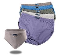 XKUN Mutande Uomo Brief di Cotone da 5 Pezzi/Lotto La Parte Anziana A Vita Alta Allentata Slip di Mezza età di Grandi Dimensioni-01,8XL 115-130Kg