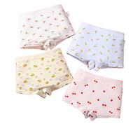 XKUN Mutandine mestruali 4 Pz/Batch 2-12 Anni Biancheria Intima per Bambini Cotton Girls Underpants Bambini Boxer Slip Girls Sicurezza Pantaloni per La Sicurezza-W,10T(150Cm)