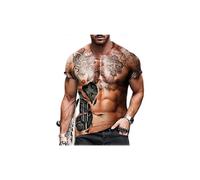 (XL, B) Muscle Wear Summer Men's Crew Neck Base Layer Shirt Short Sleeve Easter Decoration