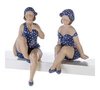 XL Badenixen Set Di 2 Pezzi Statua Donna Grassa Nana 20024E